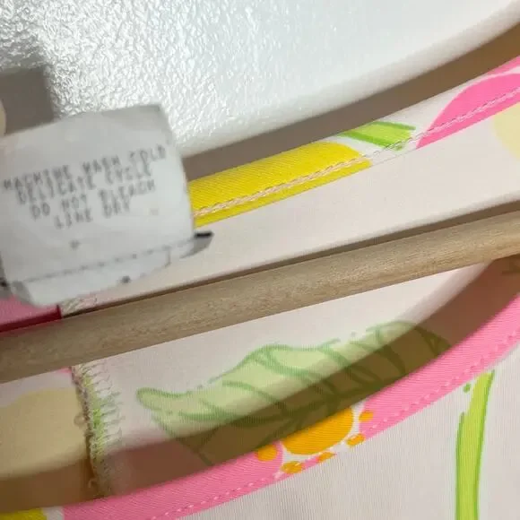 Vintage Lilly Pulitzer Shift Dress Womens Medium Pink Yellow Floral Pockets - Picture 5 of 11